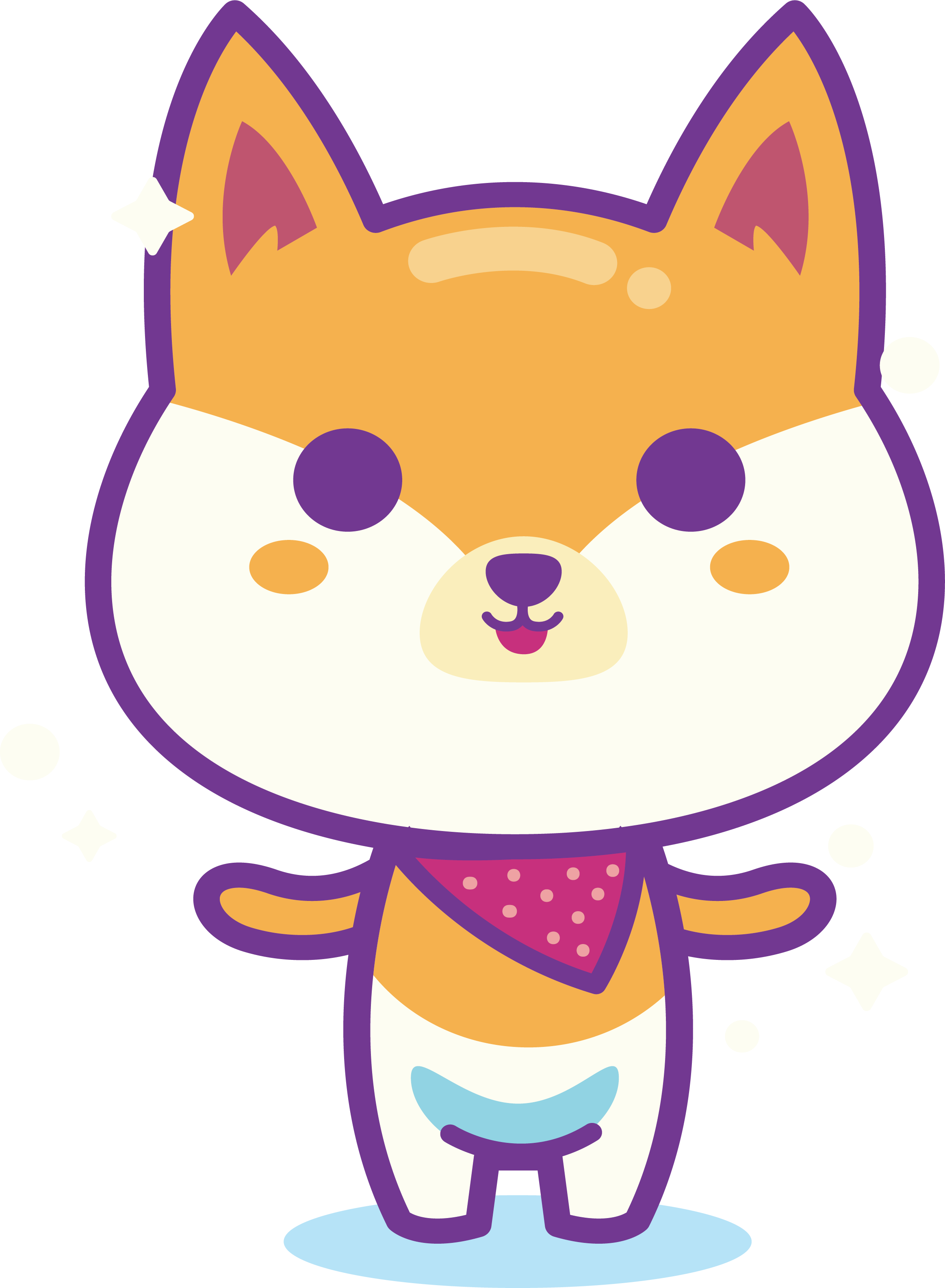 Shiba Inu Puppy Whiskers Cartoon Clip Art - Cute Dog Cartoon Png (2326x3168)