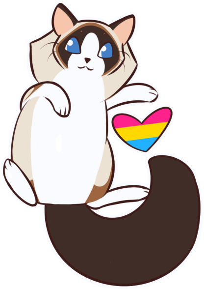 Whiskers Kitten Domestic Short-haired Cat Clip Art - Pansexuality (500x599)