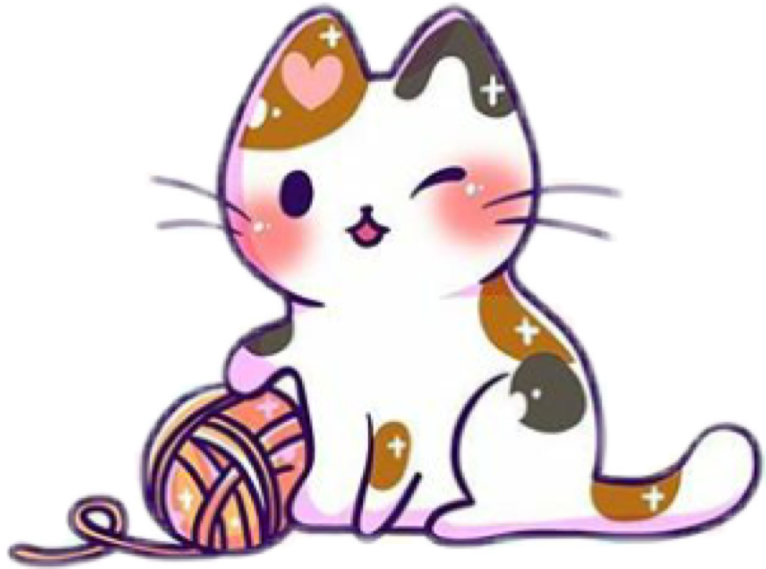 Chibi Cat Animal Calicofreetoedit - Cute Cat Kawaii (1101x818)