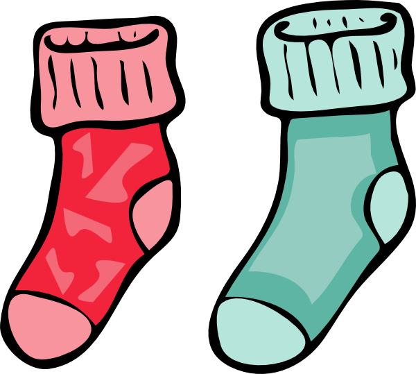 Silly Sock Clip Art (600x539)