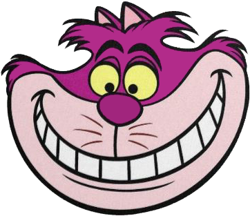 Cheshire Cat Clipart - Alice In Wonderland Cheshire Cat Face (378x328)