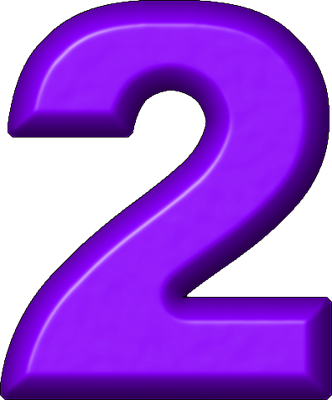 Purple Clipart Number 2 - Number 2 Clip Art (332x400)