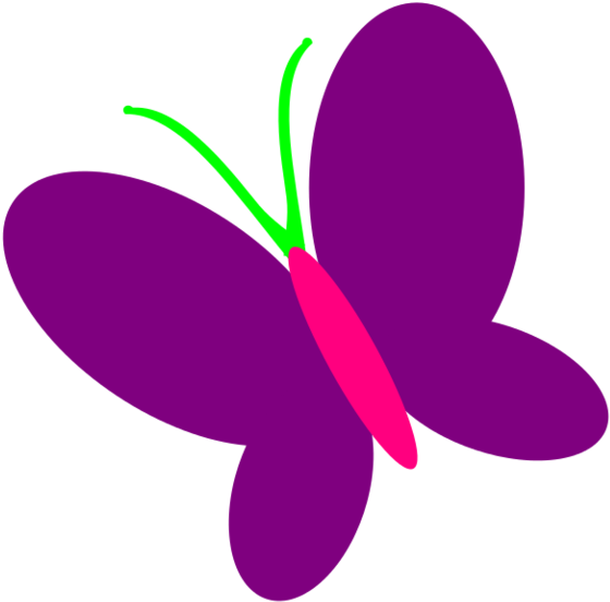 Purple Butterfly Clip Art - Butterfly Clipart Easy (700x700)