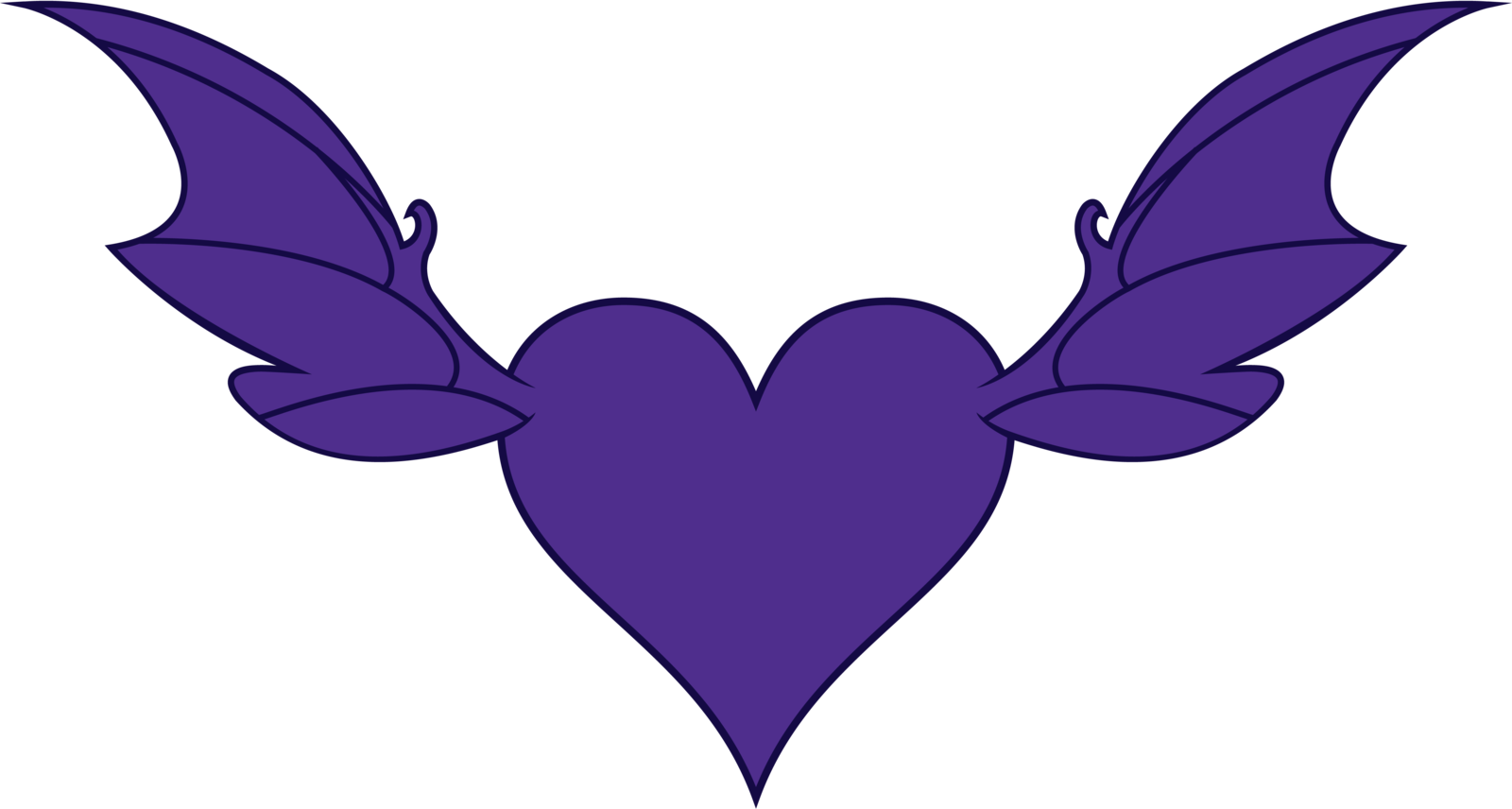 Shadow Heart's Cutie Mark [request] By Lahirien - Bat Pony Cutie Marks (1600x856)