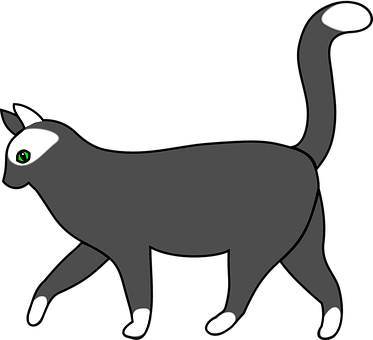 Cat Animal Walking Mammal Pet Feline Domes - Cat Walking Clipart (373x340)
