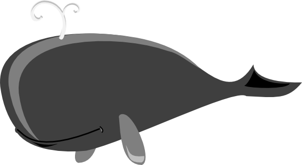 Whale Clipart Free 2018 Whale Free Clipart Hd - Gray Whale Cartoon Png (600x328)