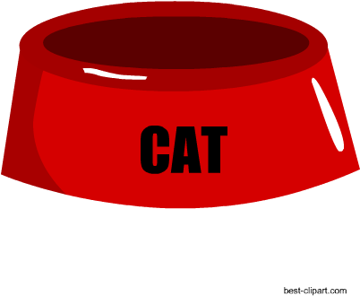 Cat Feeding Bowl Free Clip Art - Cat (450x450)