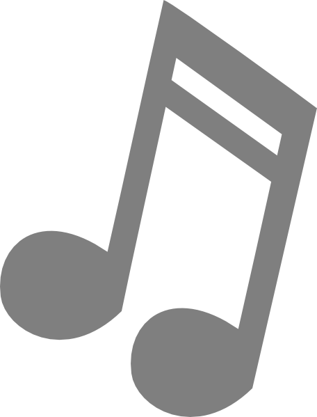This Free Clip Arts Design Of Grey Music Note - Music Notes (456x599)