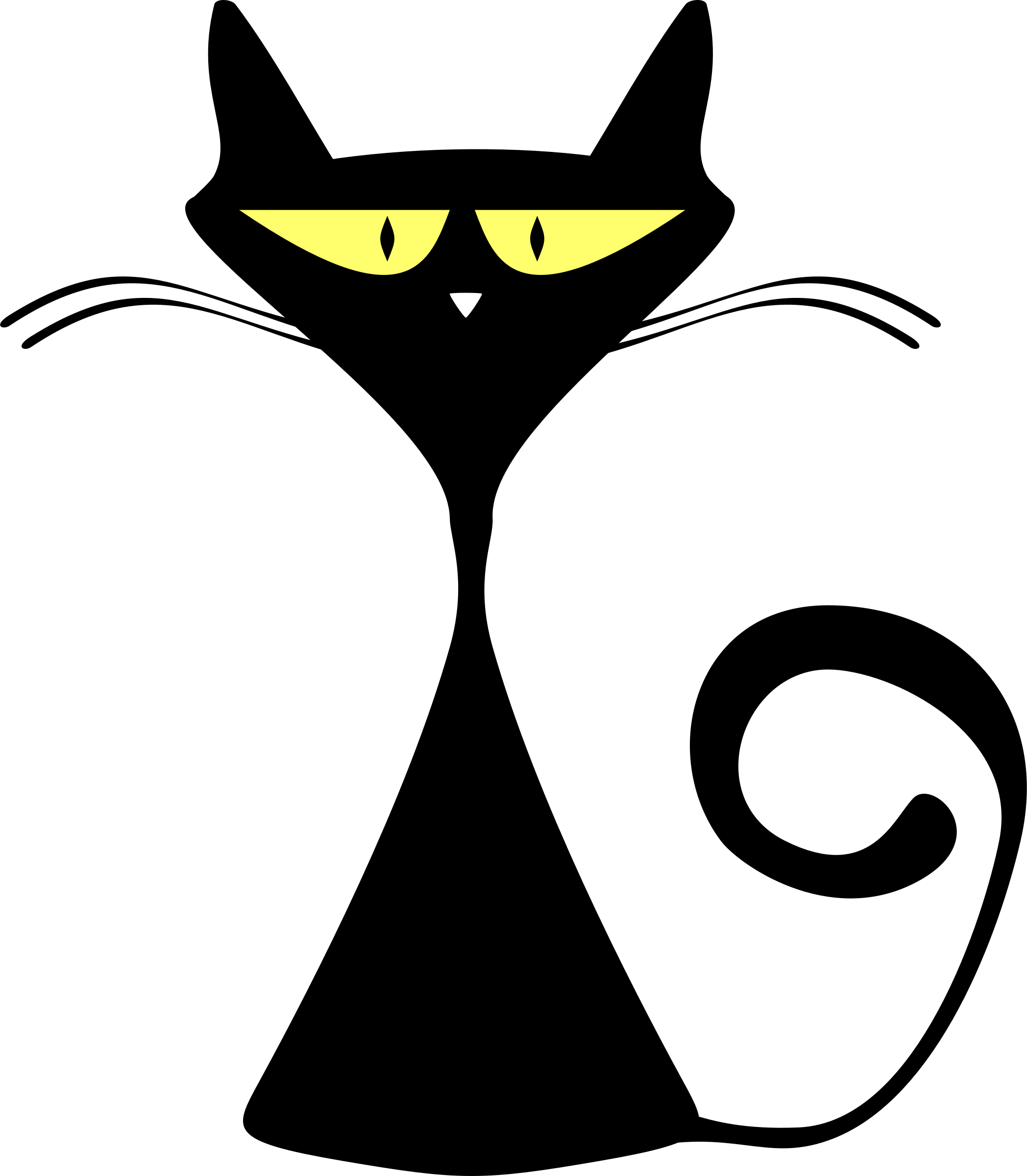 Clipart - Alley Cat - Alley Cat Clip Art (2096x2400)
