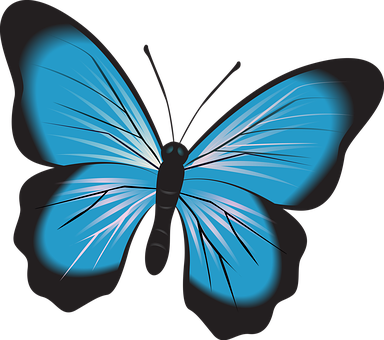 Butterfly, Blue, Clip Art, Insect - Imagini Cu Fluturi (384x340)