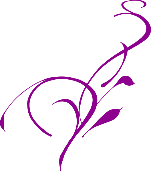 Purple Wedding Clip Art Borders - Vine Clip Art (528x595)