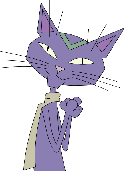 Mother Cat Png Images - Cat Purple Cartoon (655x900)