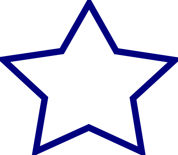 Blue Star Svg Clip Arts 600 X 525 Px - Star Icons Png (600x525)