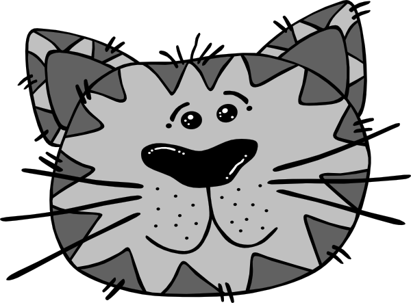 Gerald G Cat Face 1 555px 75 - Alles- Gute Zum Geburtstagkarte Mit Katze: Hallo Karte (600x443)