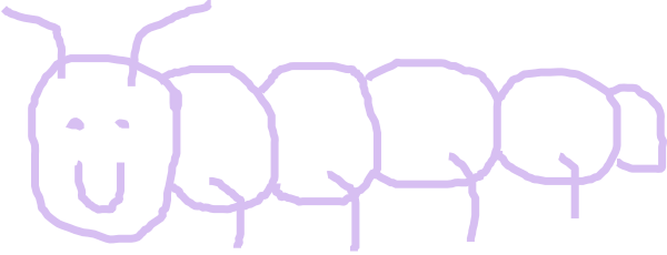 Caterpillar Outline - Clipart Library - Clip Art (600x230)