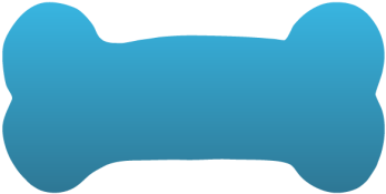 Dog Bone Image - Light Blue Dog Bone (350x350)