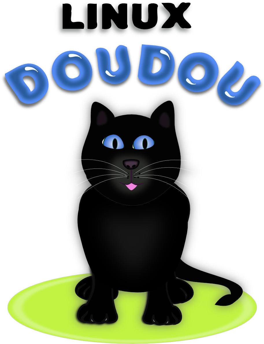 Geek Dou Dou Linux Logo Contest Black Cat Doudou Green - Black Cat (999x1307)