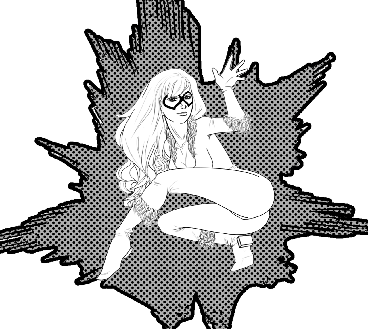 Black Cat - Illustration (1280x1143)