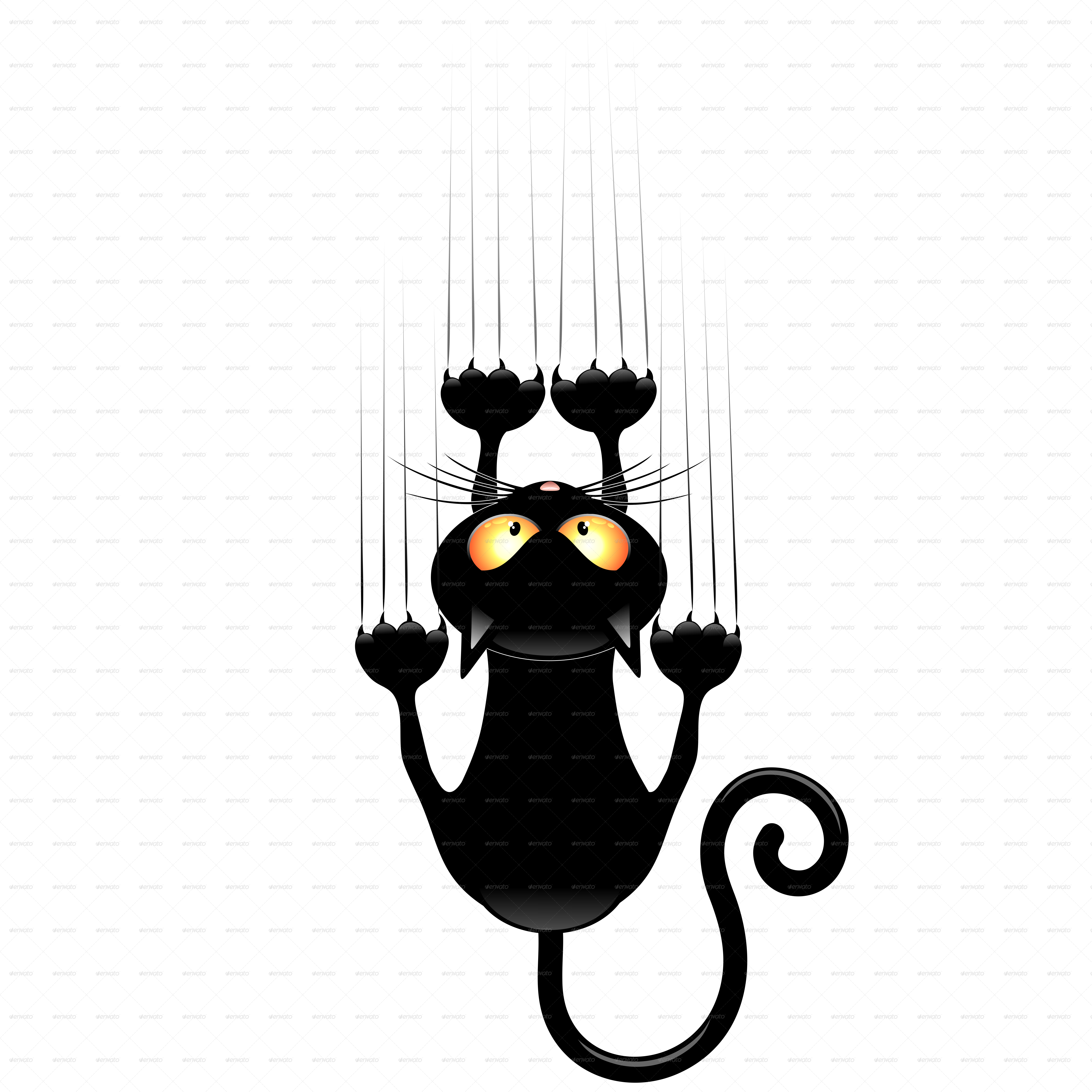 Ac Distrib Sas Comic Fun Cat Scratching Bluedarkart... (5000x5000)