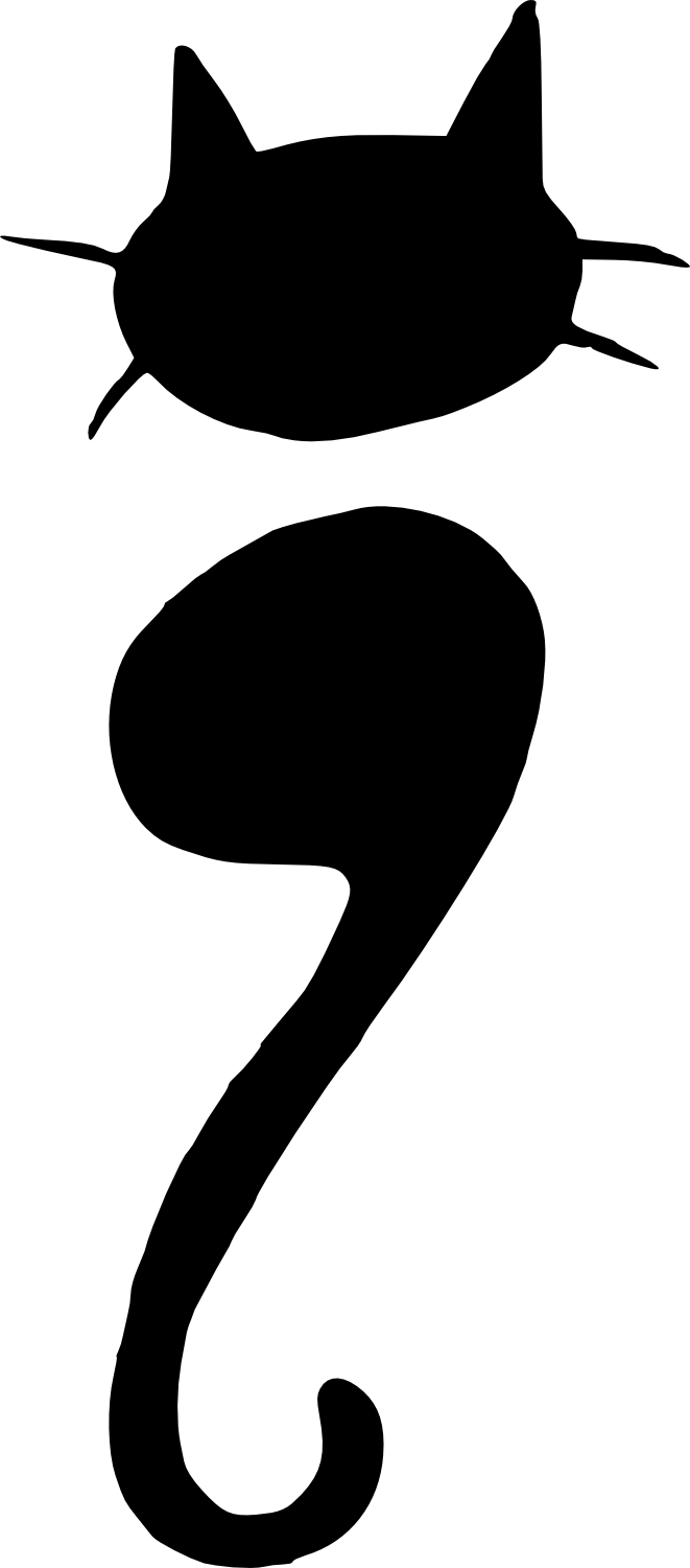 Cute Cat Silhouette - Cats Png Transparent (661x1500)