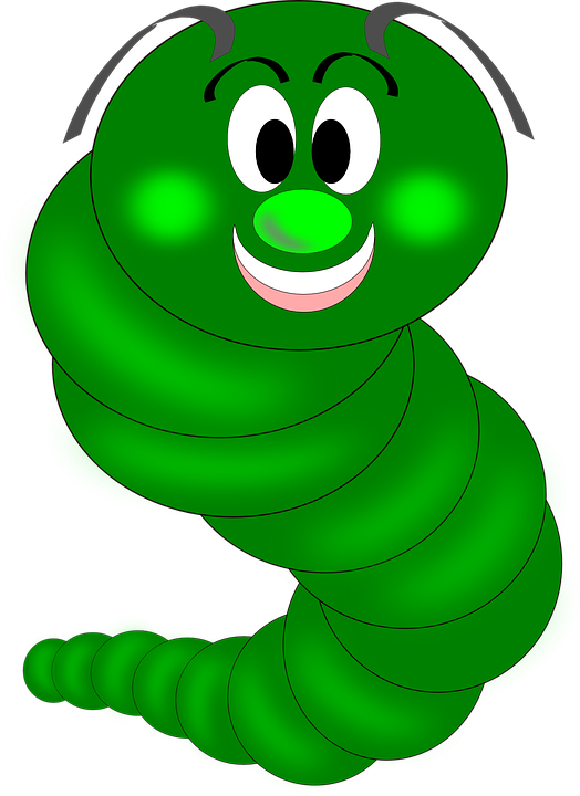 Cartoon Caterpillar Smiling (524x720)