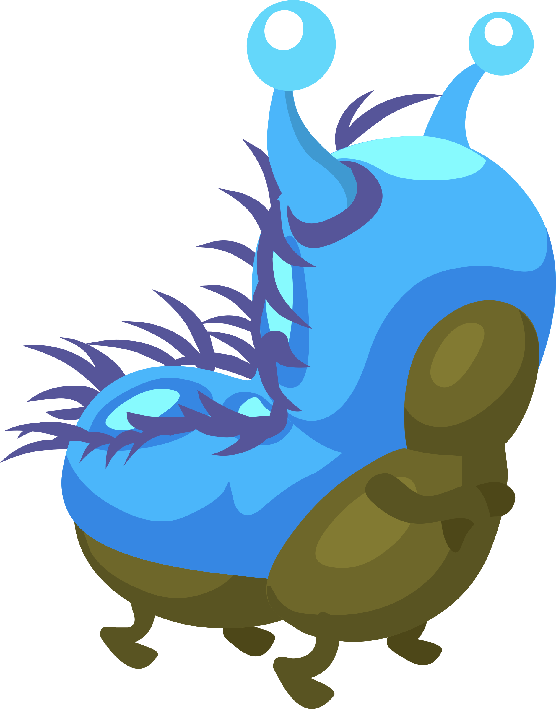 Caterpillar - Bacterias Animado Png (1882x2400)