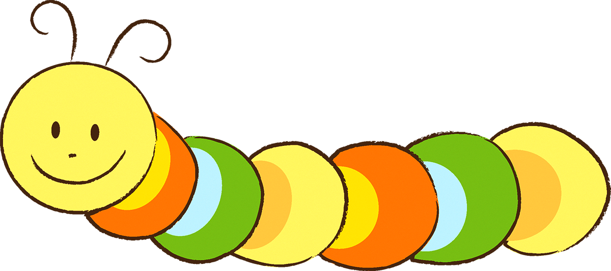 Cartoon Clip Art - Caterpillar Cartoon Png (1200x533)