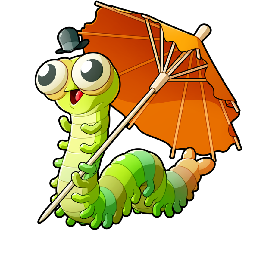 Marveled Caterpillar By Mathieubeaulieu - Caterpillar Clipart Funny (894x894)