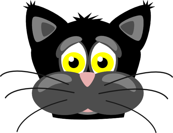 Sad Cat Face Clipart (600x461)