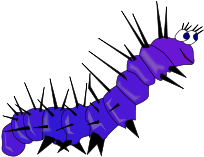 Caterpillar Gusano Png Images 424 X - Caterpillar Gusano (color: Royal Blue, Fit Type: Youth, (424x600)