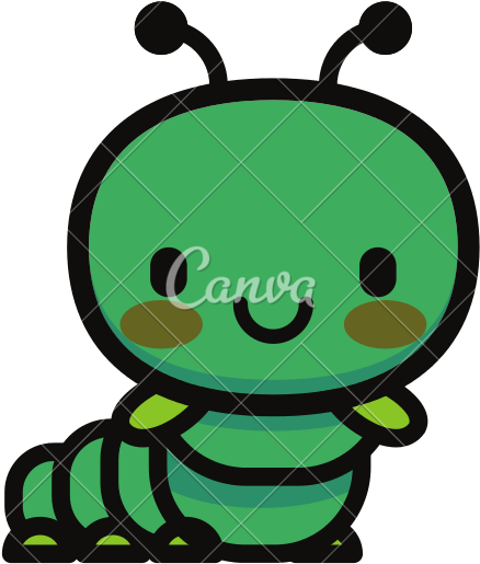 Caterpillar Cartoon - Vector Graphics (550x550)