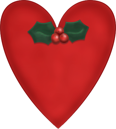 Christmas Heart Clipart - Christmas Heart Clipart (371x410)