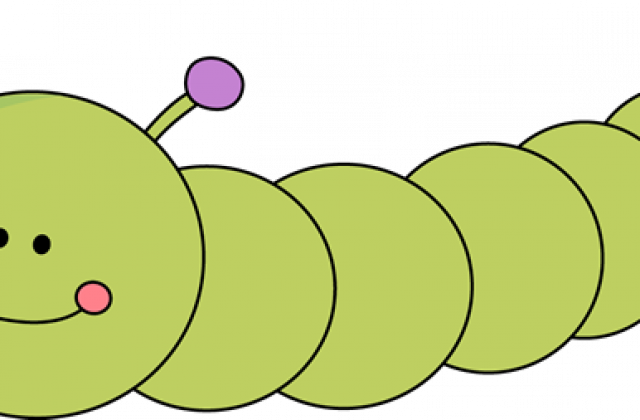 Color Cc99cc Litle Pups - Caterpillar Black And White (640x420)