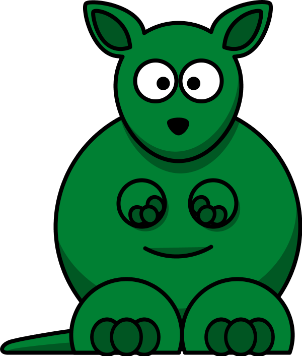 Kangaroo Clip Art - Cartoon Kangaroo (600x706)