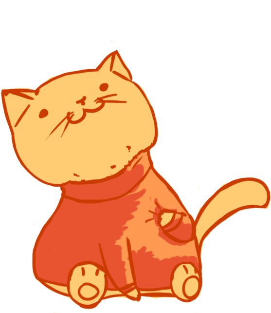 Fat Cat In Sweater By Jba1987 - Dyak (900x675)