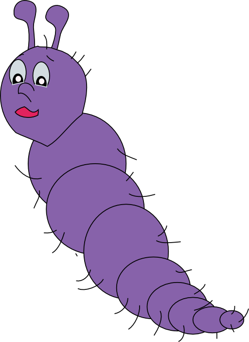 Clipart Purple Worm B5 - Purple Worm Clipart (512x702)