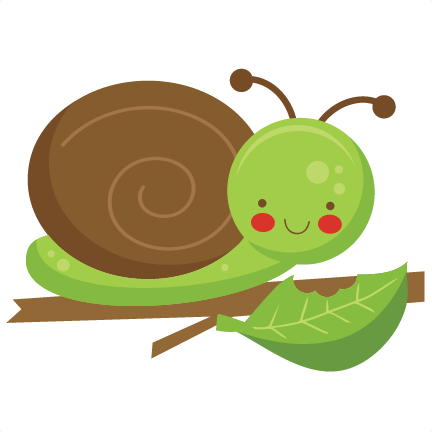 Snail Clipart Silhouette - Clip Art Snail On Leaf (432x432)