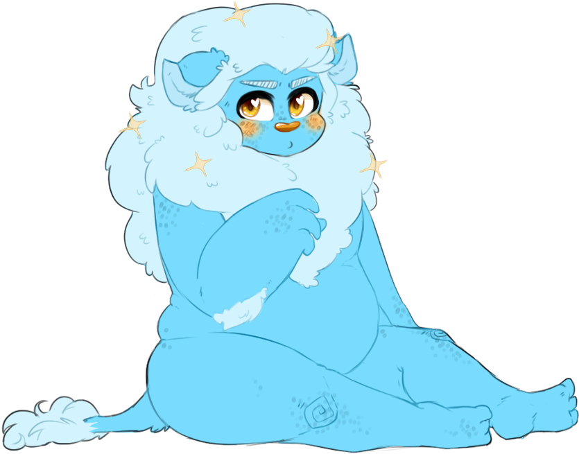 Fat Blue Lion By Sc00tah - Art (881x658)