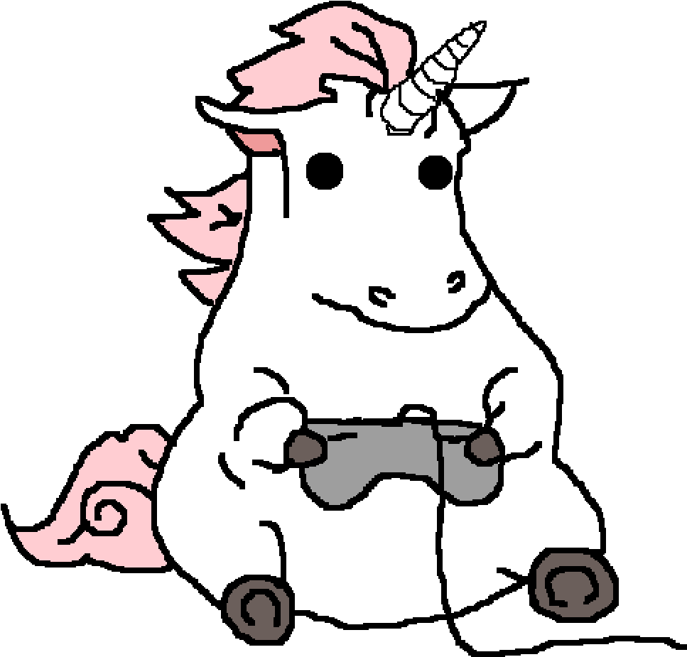 Fat Gaming Unicorn - Unicorn (1000x1000)