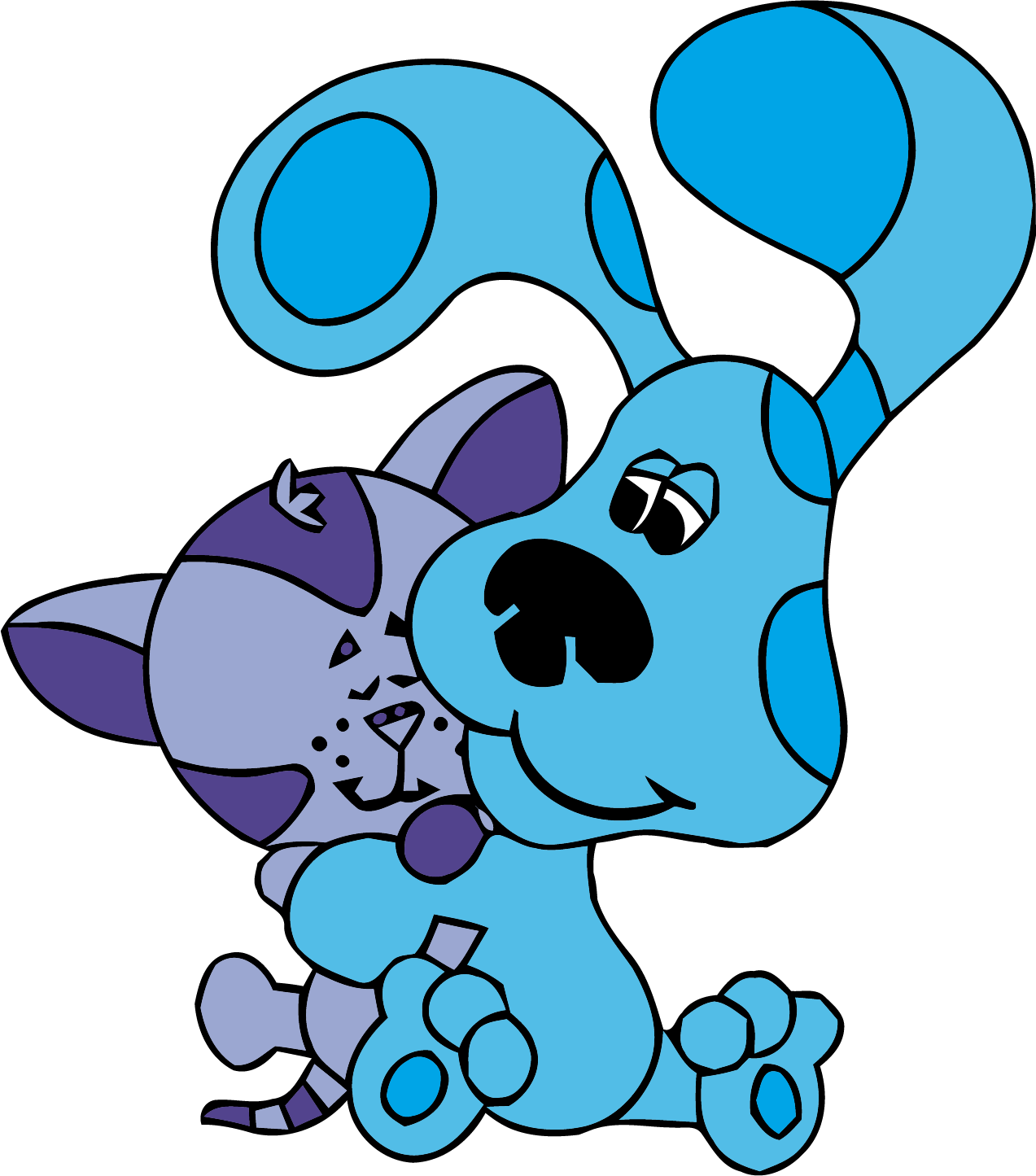 Blue's Clues Clip Art Love Cat Clipart Png - Blues Clues Blue And Periwinkle (1273x1445)