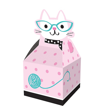 Purr-fect Cat Party Favor Boxes - Purrfect Cat Favor Boxes 8ct Birthday Party Supplies (441x600)