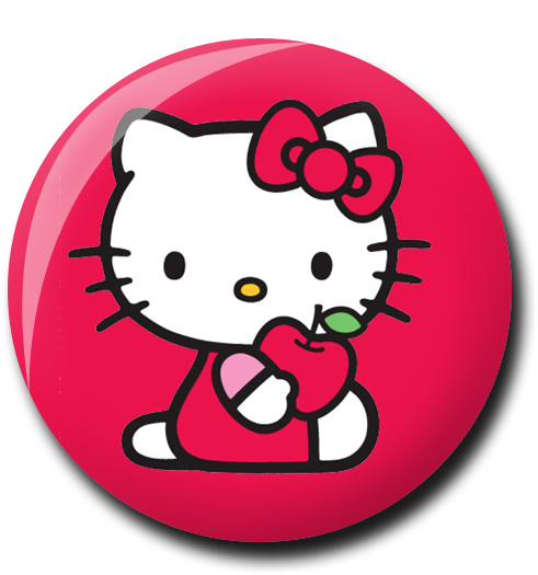 Hello Kitty Pin - Hello Kitty Nen Redondo (600x600)