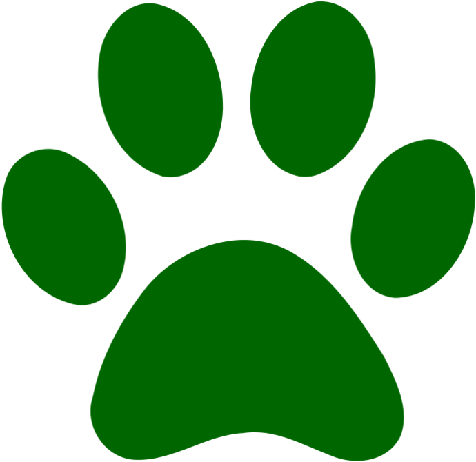 Green Dog Paw Clip Art Bclipart Free Clipart Images - Green Paw Print Clip Art (700x675)