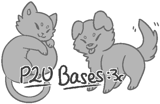 [p2u] Kitten Puppy Base By Floramisa - Base (546x361)