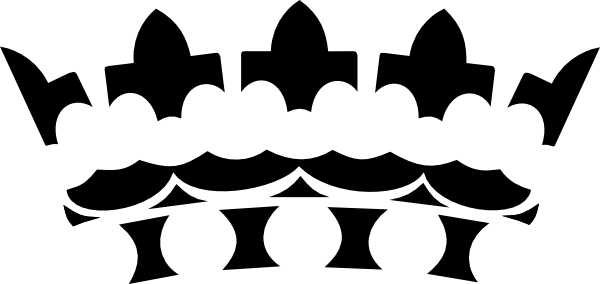 Black Crown Clip Art - Kral Tacı Emoji Png (600x284)
