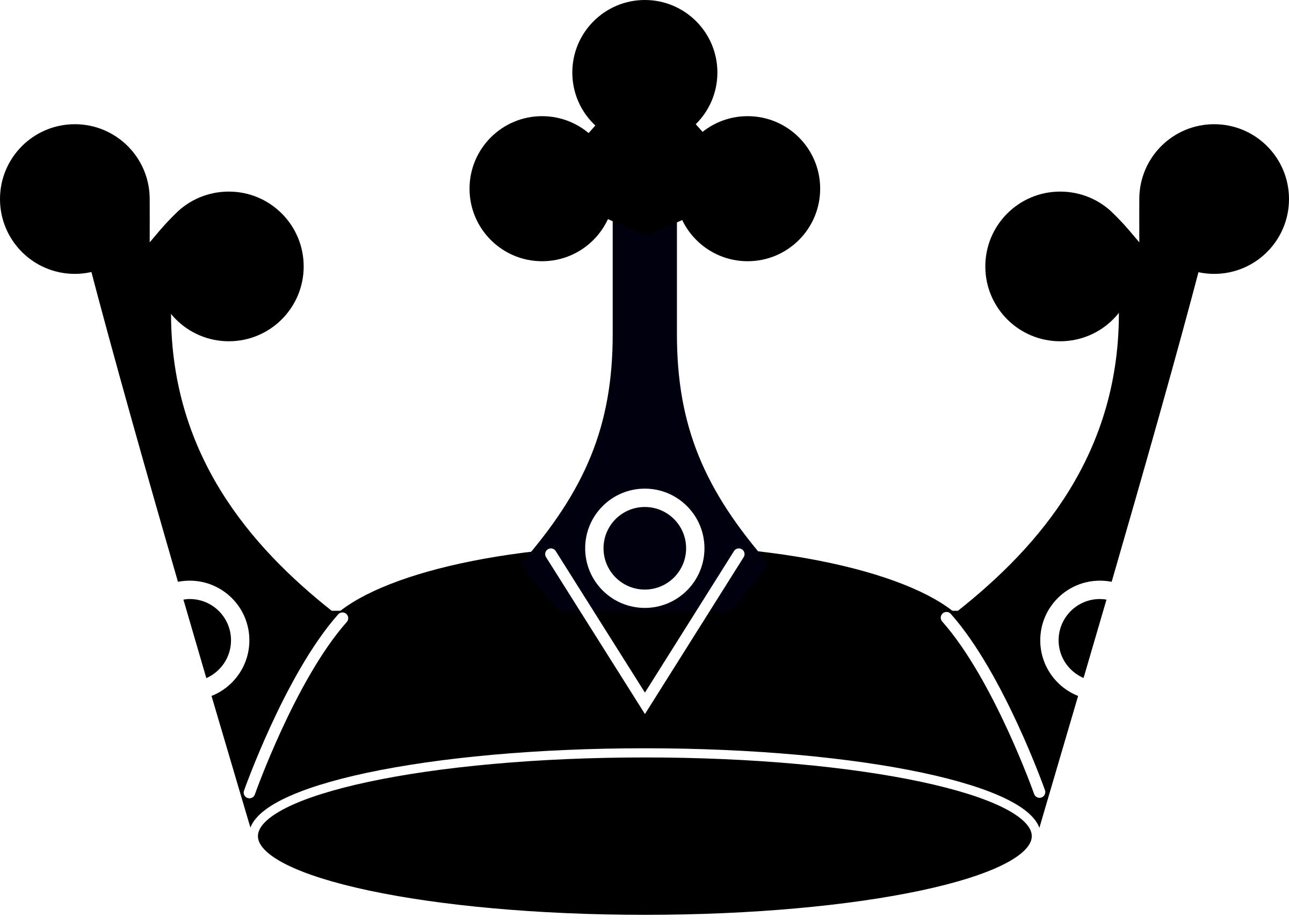 Crown Silhouette - Crown Png Silhouette (2400x1721)