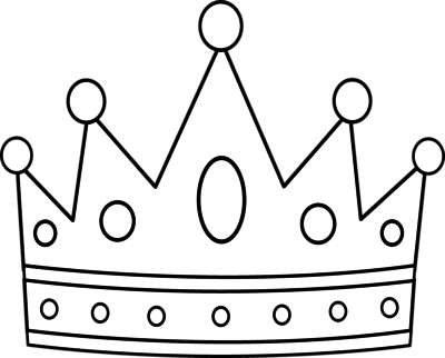 Coloring Trend Thumbnail Size Crown Clip Art Black - Kings Crown Coloring Page (400x322)