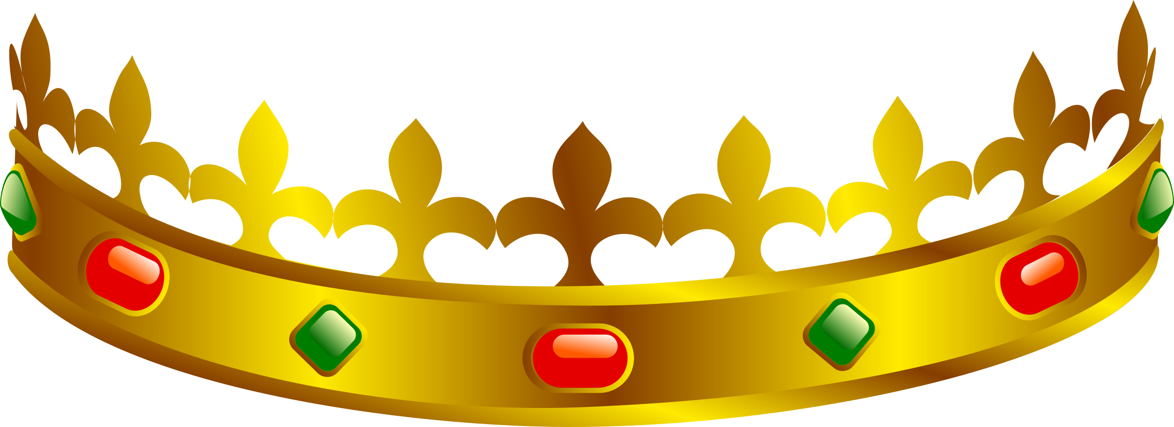 Big Crown Cliparts - Crown Clipart (2400x874)