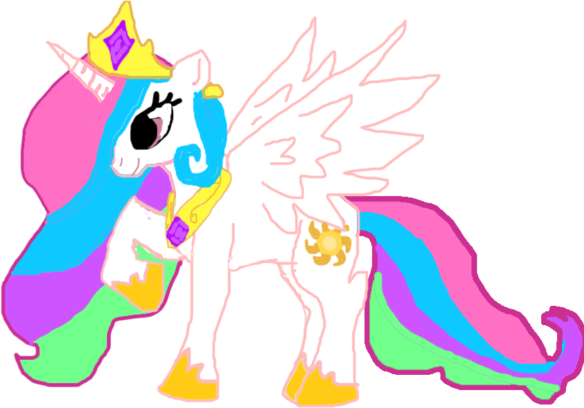 Princess Celestia With Crown And Royal Crest By Missluckychan29 - Princess Celestia's Crown (900x600)
