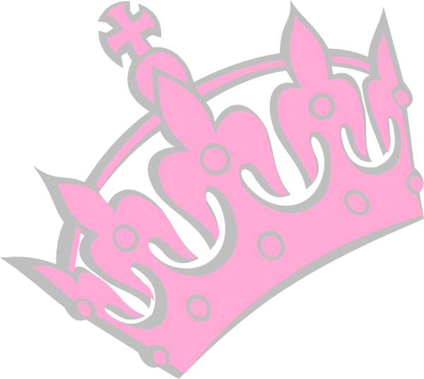 Pink Tiara Left Clip Art - Silver Tiara Clipart (600x536)